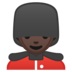 安卓系统里的男警卫：深色肤色emoji表情