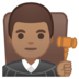安卓系统里的男法官：中等肤色emoji表情