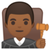 安卓系统里的男法官：中黑肤色emoji表情