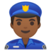 安卓系统里的男警官：中黑肤色emoji表情
