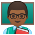 安卓系统里的男老师：中黑肤色emoji表情
