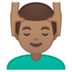 安卓系统里的男士按摩：中等肤色emoji表情