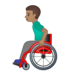 安卓系统里的手动轮椅男：中等肤色emoji表情
