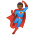 安卓系统里的男超人：中黑肤色emoji表情