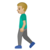 安卓系统里的行走的男人：中等浅肤色emoji表情