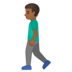 安卓系统里的行走的男人：中黑肤色emoji表情