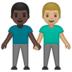 安卓系统里的男士牵手：深色肤色，中浅肤色emoji表情