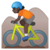 安卓系统里的山地自行车：深色肤色emoji表情