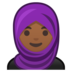 安卓系统里的头巾女性：中深色肤色emoji表情