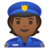 安卓系统里的警官：中黑肤色emoji表情