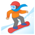 安卓系统里的滑雪板：中浅肤色emoji表情