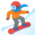 安卓系统里的滑雪板：中等深色肤色emoji表情