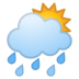 安卓系统里的雨云背后的太阳emoji表情