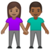 安卓系统里的男女牵手：中肤色，中深色emoji表情