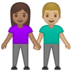 安卓系统里的男女牵手：中等肤色，中等肤色emoji表情