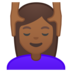 安卓系统里的女性按摩：中黑肤色emoji表情