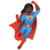 安卓系统里的女超人：黑肤色emoji表情
