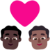 Windows系统里的情侣: 男人男人较深肤色中等-深肤色emoji表情