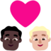 Windows系统里的情侣: 男人男人较深肤色中等-浅肤色emoji表情