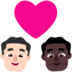 Windows系统里的情侣: 男人男人较浅肤色较深肤色emoji表情