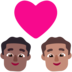 Windows系统里的情侣: 男人男人中等-深肤色中等肤色emoji表情