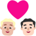 Windows系统里的情侣: 男人男人中等-浅肤色较浅肤色emoji表情