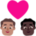 Windows系统里的情侣: 男人男人中等肤色较深肤色emoji表情