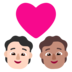 Windows系统里的情侣: 成人成人较浅肤色中等肤色emoji表情