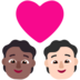 Windows系统里的情侣: 成人成人中等-深肤色较浅肤色emoji表情