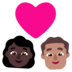 Windows系统里的情侣: 女人男人较深肤色中等肤色emoji表情
