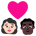 Windows系统里的情侣: 女人男人较浅肤色较深肤色emoji表情
