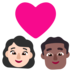 Windows系统里的情侣: 女人男人较浅肤色中等-深肤色emoji表情