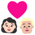 Windows系统里的情侣: 女人男人较浅肤色中等-浅肤色emoji表情