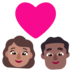 Windows系统里的情侣: 女人男人中等肤色中等-深肤色emoji表情