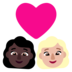 Windows系统里的情侣: 女人女人较深肤色中等-浅肤色emoji表情