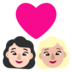 Windows系统里的情侣: 女人女人较浅肤色中等-浅肤色emoji表情