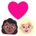 Windows系统里的情侣: 女人女人中等-深肤色中等-浅肤色emoji表情