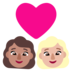Windows系统里的情侣: 女人女人中等肤色中等-浅肤色emoji表情