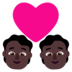 Windows系统里的情侣: 较深肤色emoji表情