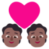 Windows系统里的情侣: 中等-深肤色emoji表情