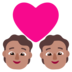 Windows系统里的情侣: 中等肤色emoji表情