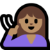 Windows系统里的聋哑妇女：中等肤色emoji表情
