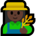 Windows系统里的女农夫：深色肤色emoji表情