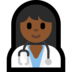 Windows系统里的女卫生员：中黑肤色emoji表情