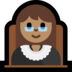 Windows系统里的女法官：中等肤色emoji表情