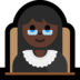 Windows系统里的女法官：深色肤色emoji表情