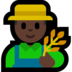 Windows系统里的男农民：深色肤色emoji表情