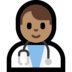 Windows系统里的男保健员：中等肤色emoji表情