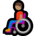 Windows系统里的手动轮椅男：中等肤色emoji表情