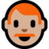 Windows系统里的男士：中浅肤色，红发emoji表情
